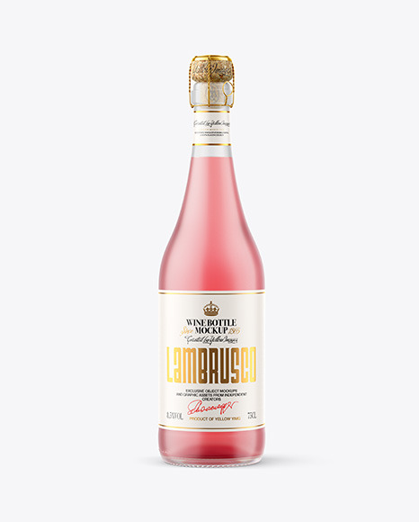 Bottle w/ Wine Mockups
