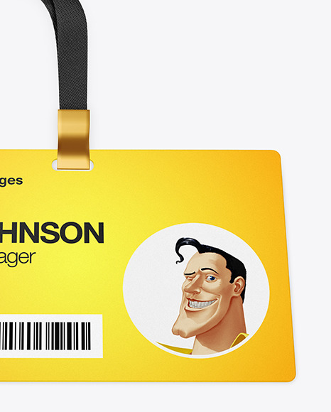 Horizontal ID Card Mockup PSD #2