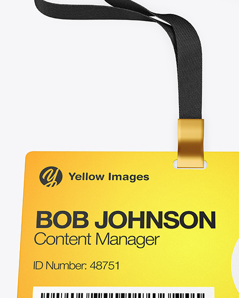 Horizontal ID Card Mockup PSD #1