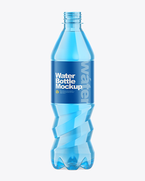 500ml Color Plastic Drink Bottle Mockup PSD #2