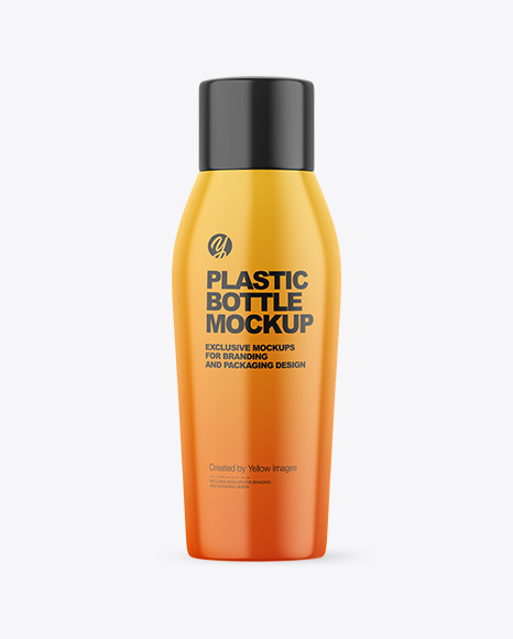 Glossy Plastic Bottle Mockup