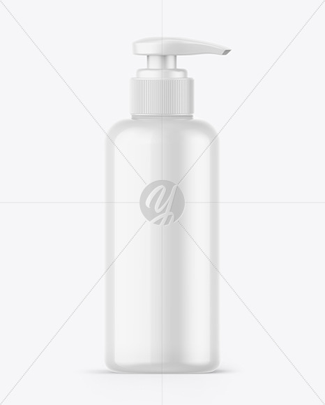 Glossy Soap Bottle w/ Pump Mockup Glossy Soap Bottle w/ Pump Mockup