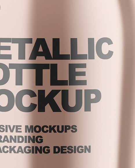Glossy Metallic Bottle Mockup PSD #1
