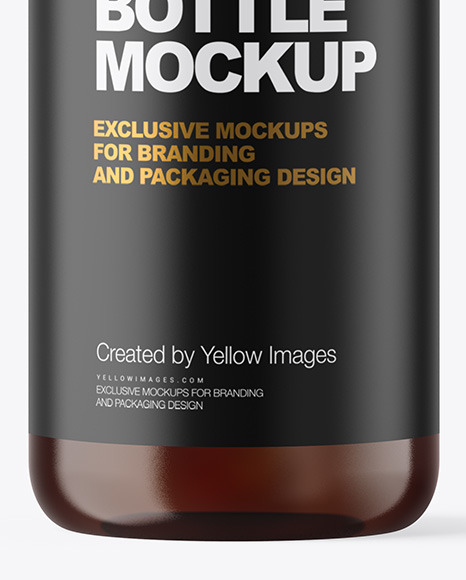 Amber Cosmetic Bottle Mockup PSD #1