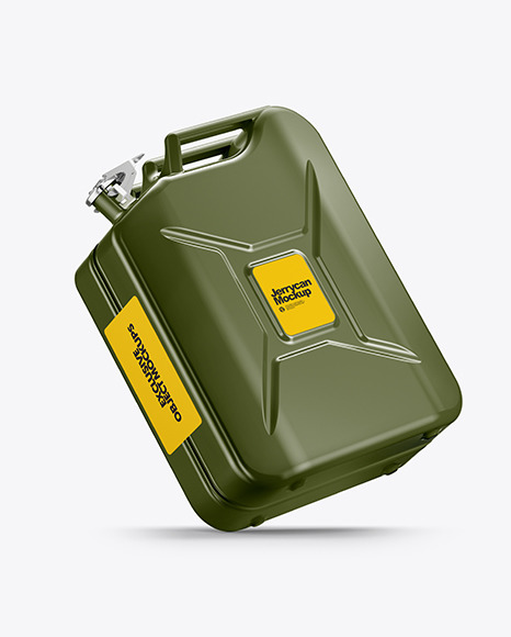 Fuel Jerrycan Mockup   Half Side View PSD #2
