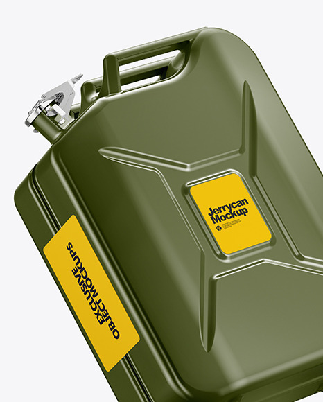 Fuel Jerrycan Mockup   Half Side View PSD #1