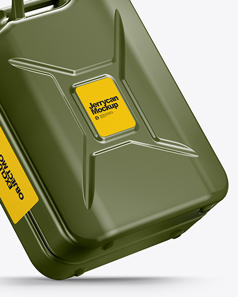 Fuel Jerrycan Mockup   Half Side View PSD #6