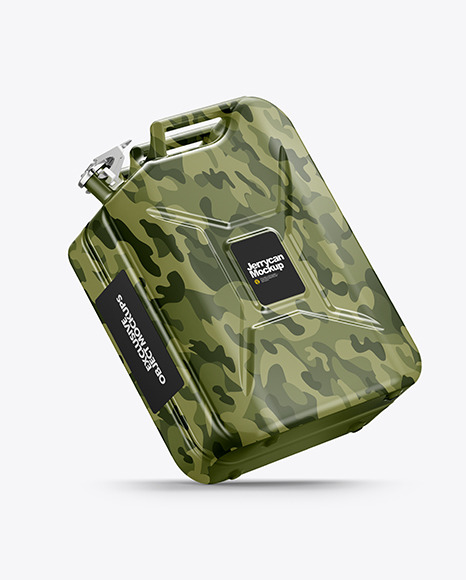 Fuel Jerrycan Mockup   Half Side View PSD #5