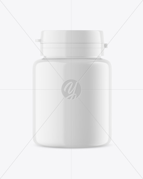 Glossy Plastic Jar Mockup PSD #3
