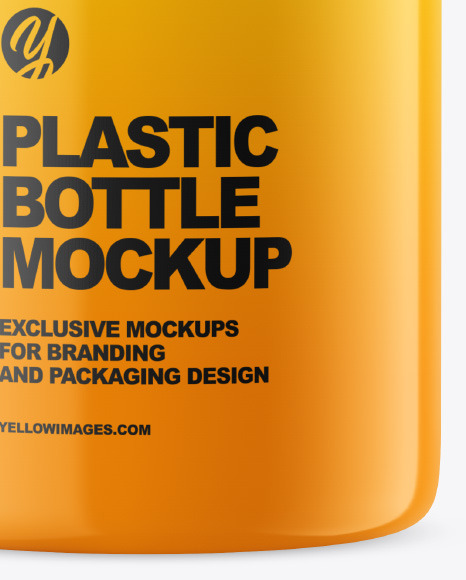 Glossy Plastic Jar Mockup PSD #1