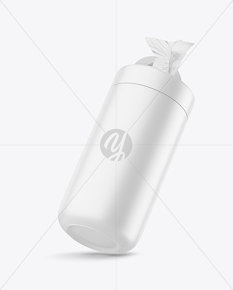 Matte Wet Wipes Jar Mockup
