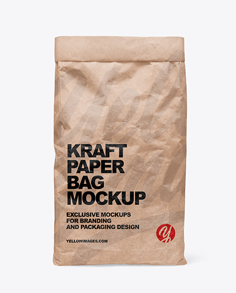 Kraft Paper Bag Mockup PSD #2