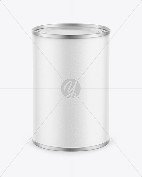 Tin Can w/ Paper Finish Mockup