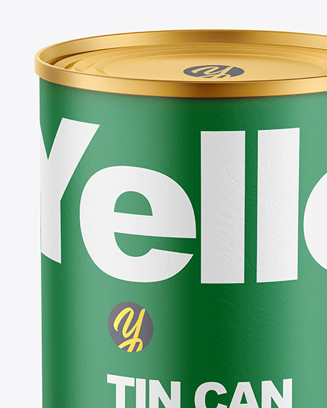 Tin Can w  Paper Finish Mockup PSD #1