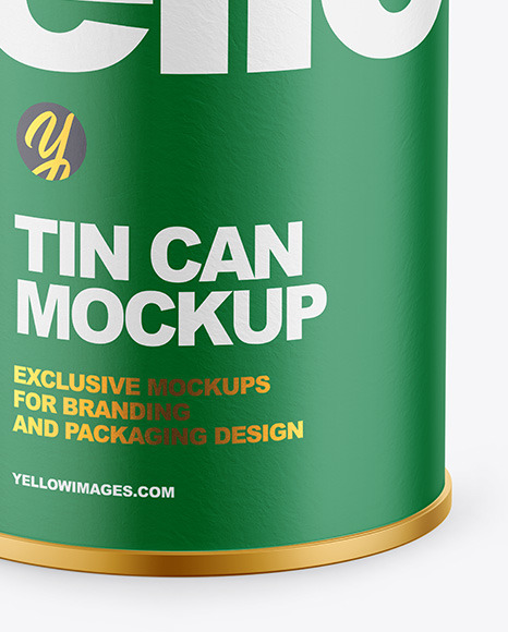 Tin Can w  Paper Finish Mockup PSD #6