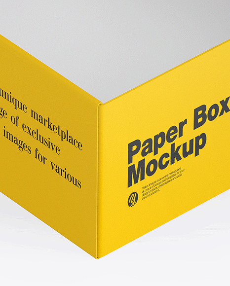 Opened Matte Paper Box Mockup PSD #3