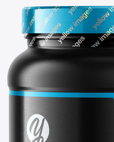 Matte Protein Jar Mockup PSD #2