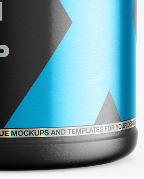 Matte Protein Jar Mockup PSD #1
