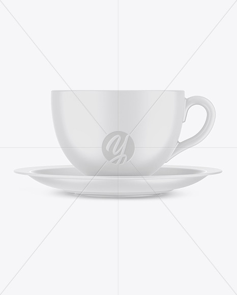 Matte Coffee Cup w  Plate Mockup PSD #3