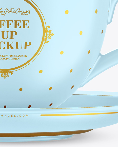 Matte Coffee Cup w  Plate Mockup PSD #1