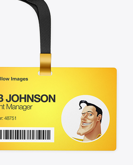 Horizontal ID Card Mockup PSD #2