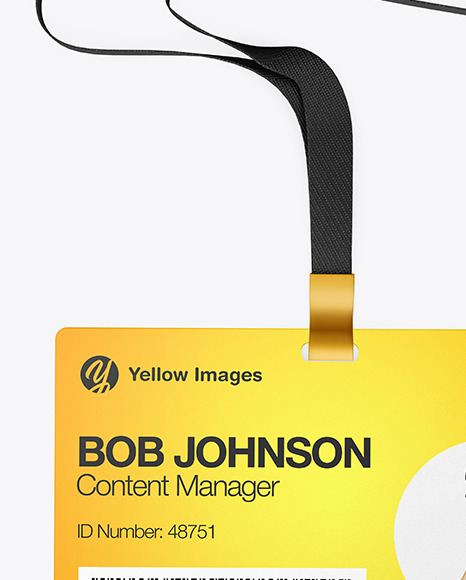 Horizontal ID Card Mockup PSD #1