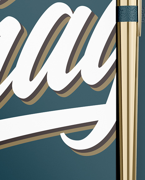 Notebook With Metallic Writing Pen Mockup PSD #2