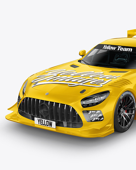 Sport Car Mockup - Half Side View