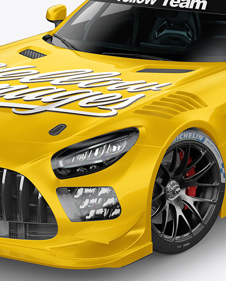 Sport Car Mockup   Half Side View PSD #7