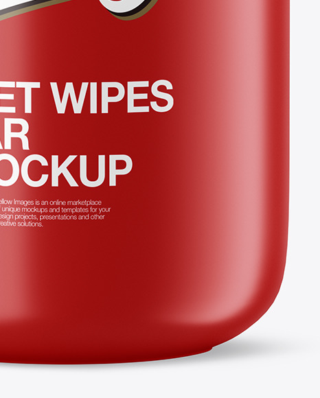 Matte Wet Wipes Jar Mockup PSD #4