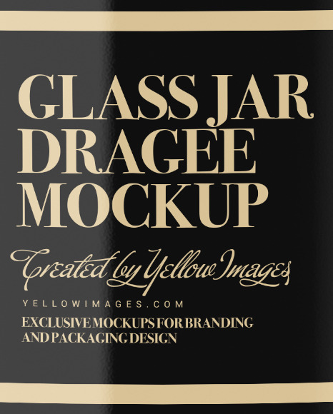 Glass Jar with Dragee Mockup PSD #1