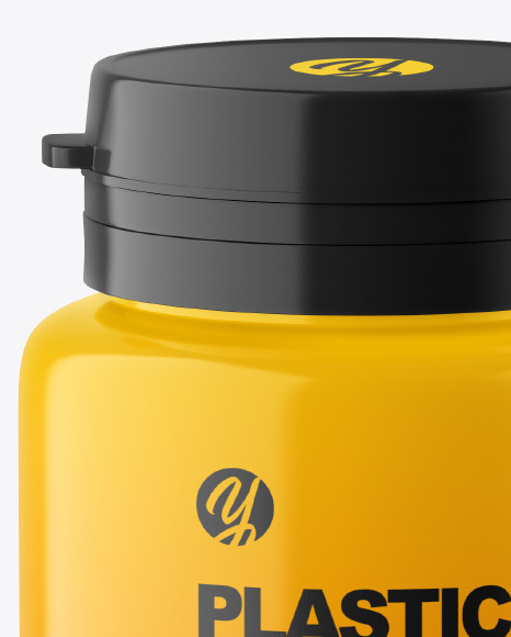 Glossy Plastic Jar Mockup PSD #2