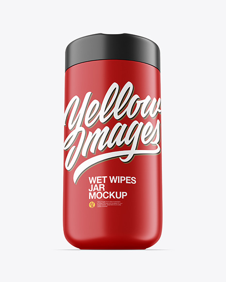 Matte Wet Wipes Jar Mockup