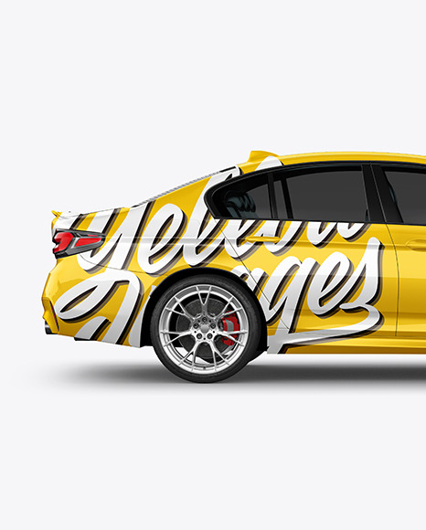 Executive Car Mockup   Side View PSD #2