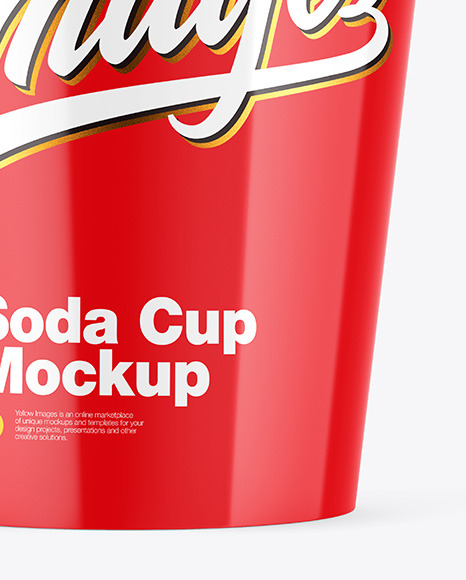 Glossy Soda Cup w  Straw Mockup PSD #6