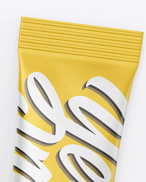 Two Matte Metallic Stick Sachets Mockup PSD #6