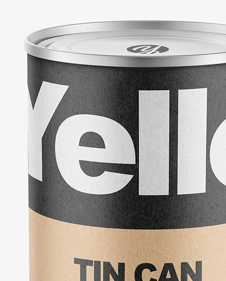 Tin Can w  Kraft Finish Mockup PSD #2