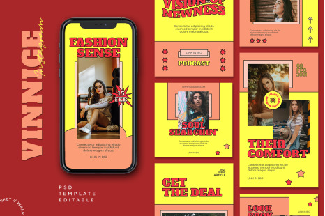 Vinnace Retro Instagram Template