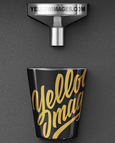 Metallic Flask In Box Mockup PSD #6