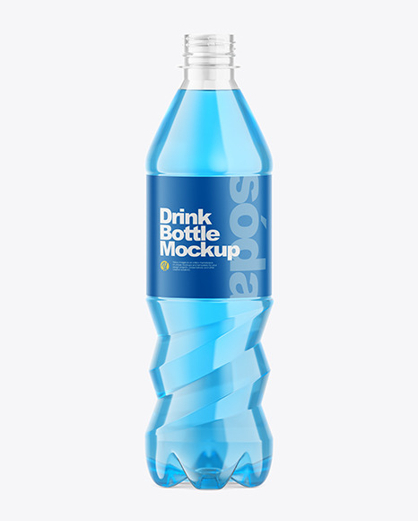 500ml Clear Plastic Drink Bottle Mockup PSD #2