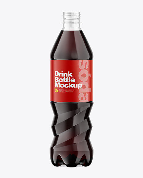 500ml Clear Plastic Drink Bottle Mockup PSD #2