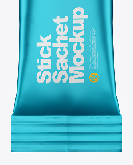 Metallic Stick Sachet Mockup PSD #1