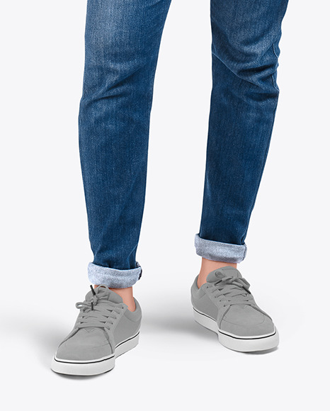 Man w  Bag in Crew Neck Shirt Mockup PSD #1