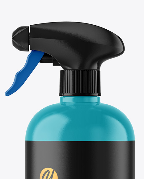 Glossy Spray Bottle Mockup PSD #6