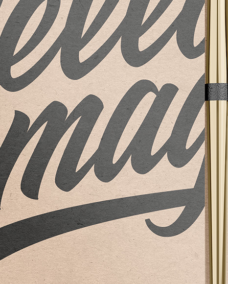 Kraft Paper Notebook With Metallic Writing Pen Mockup PSD #2