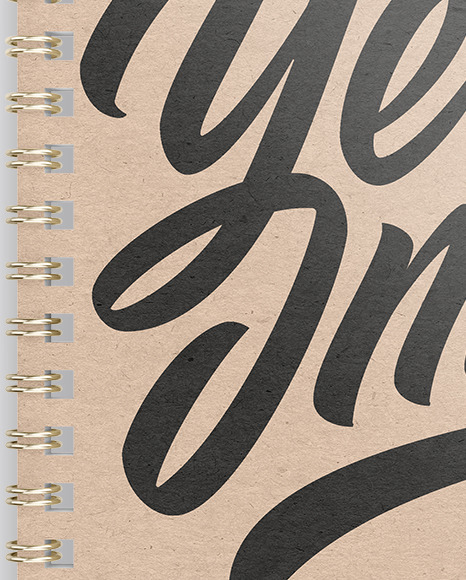 Kraft Paper Notebook With Metallic Writing Pen Mockup PSD #1