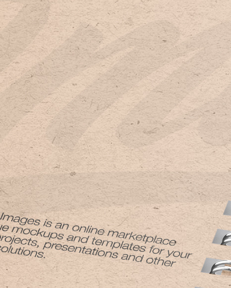 Kraft Paper Notebook With Metallic Writing Pen Mockup PSD #2