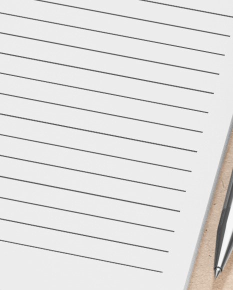Kraft Paper Notebook With Metallic Writing Pen Mockup PSD #1