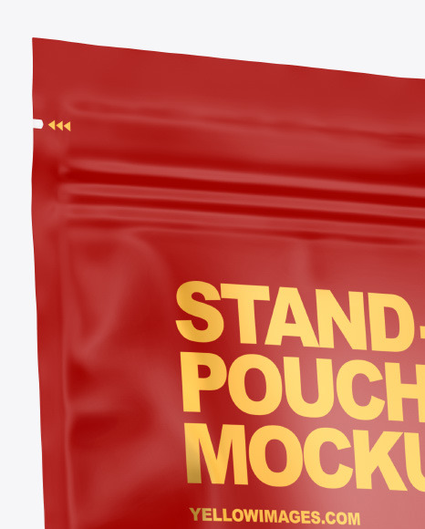 Frosted Stand up Pouch with Gummies Mockup PSD #6