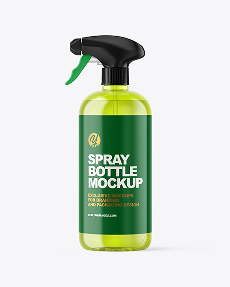 Color Plastic Spray Bottle Mockup
